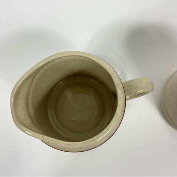 Vintage stoneware cream sugar set. MCM Scandinavian style. - Picture 7 of 10